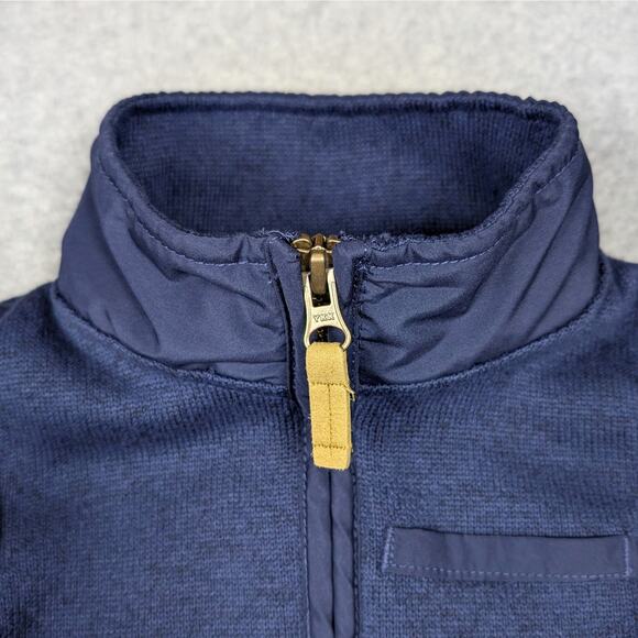 Carter’s Sweater Knit Fleece Vest Boys 4 Navy Blue Full Zip Pockets Preppy - Picture 2 of 10